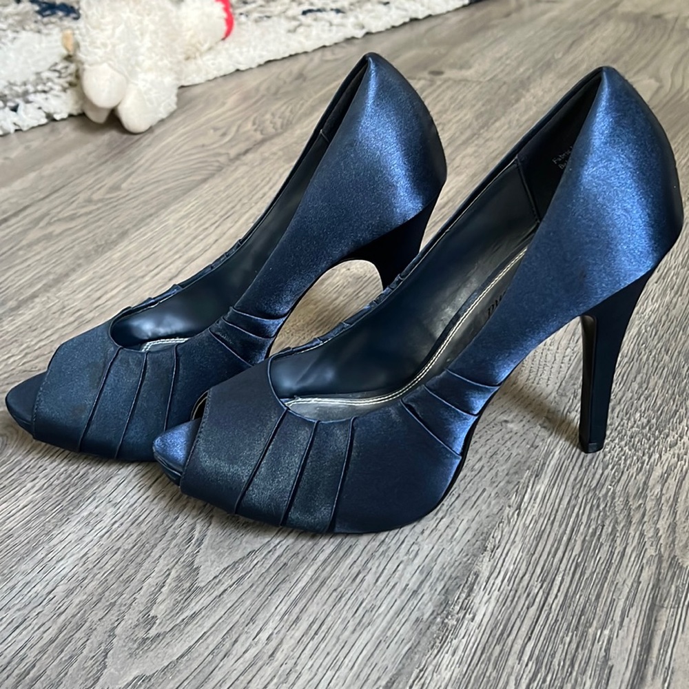 Satin Lulu Townsend Peep Toe Heels